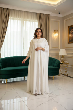 عباية خليجي سوداء حرير خروج حريمى كود 905