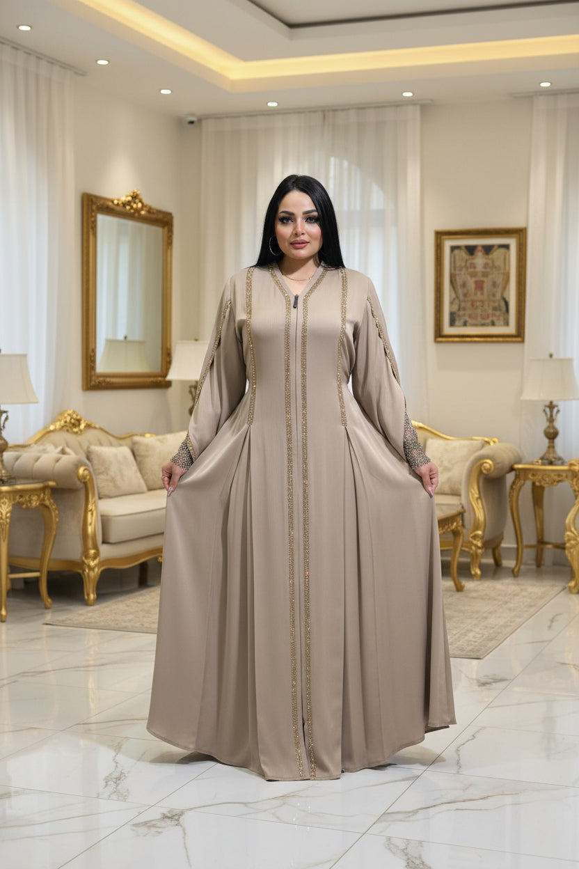 عبايه كريشه كام شبك سلكون حريمى كود 1115