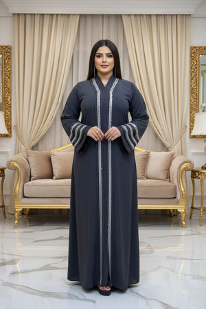 عبايه خليجي تطريز كمبيوتر حريمى كود 200