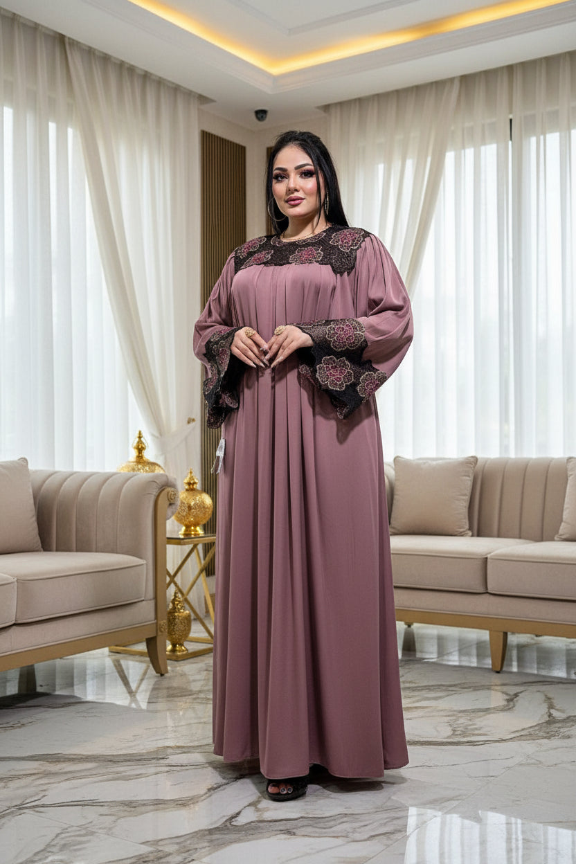 عباية خليجي حرير خروج حريمى كود 340