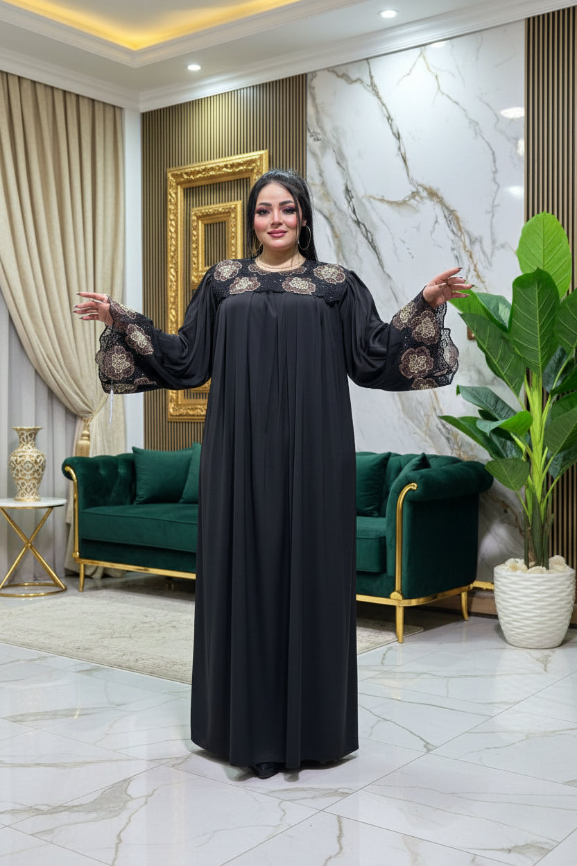 عباية خليجي حرير خروج حريمى كود 340