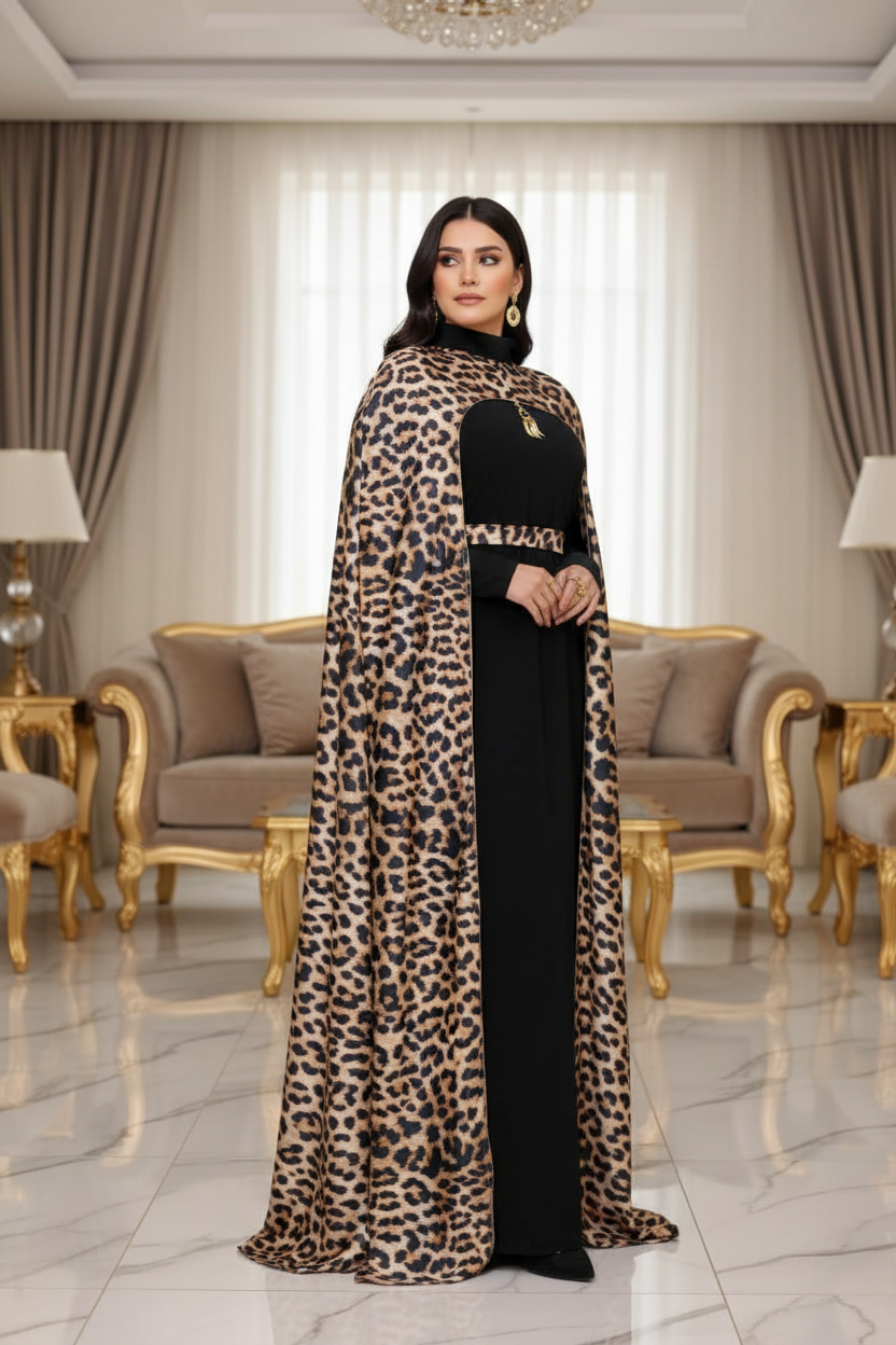 عباية خليجي حرير خروج حريمى كود 117