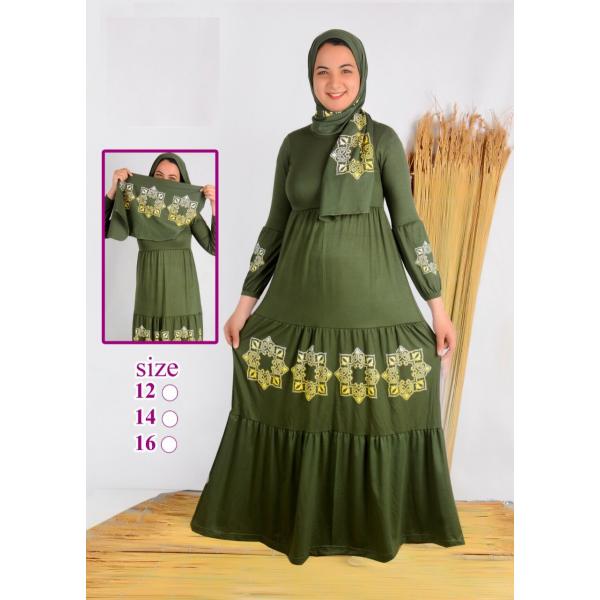 فستان محجبات 045 اخضر
