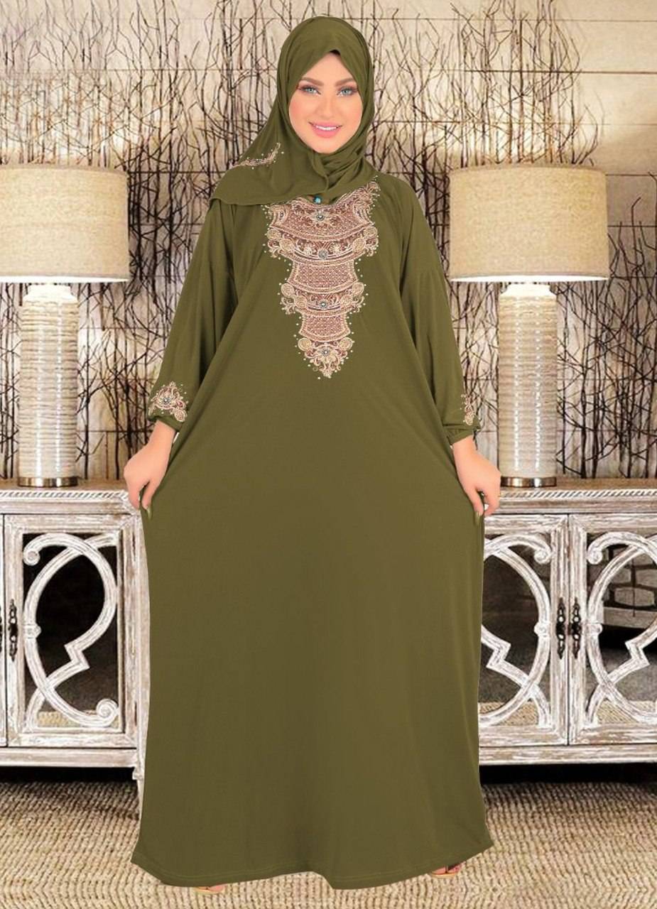 اسدال محجبات 0035 زيتي