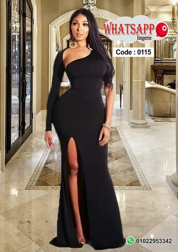 لانجيري اسود طويل 0115