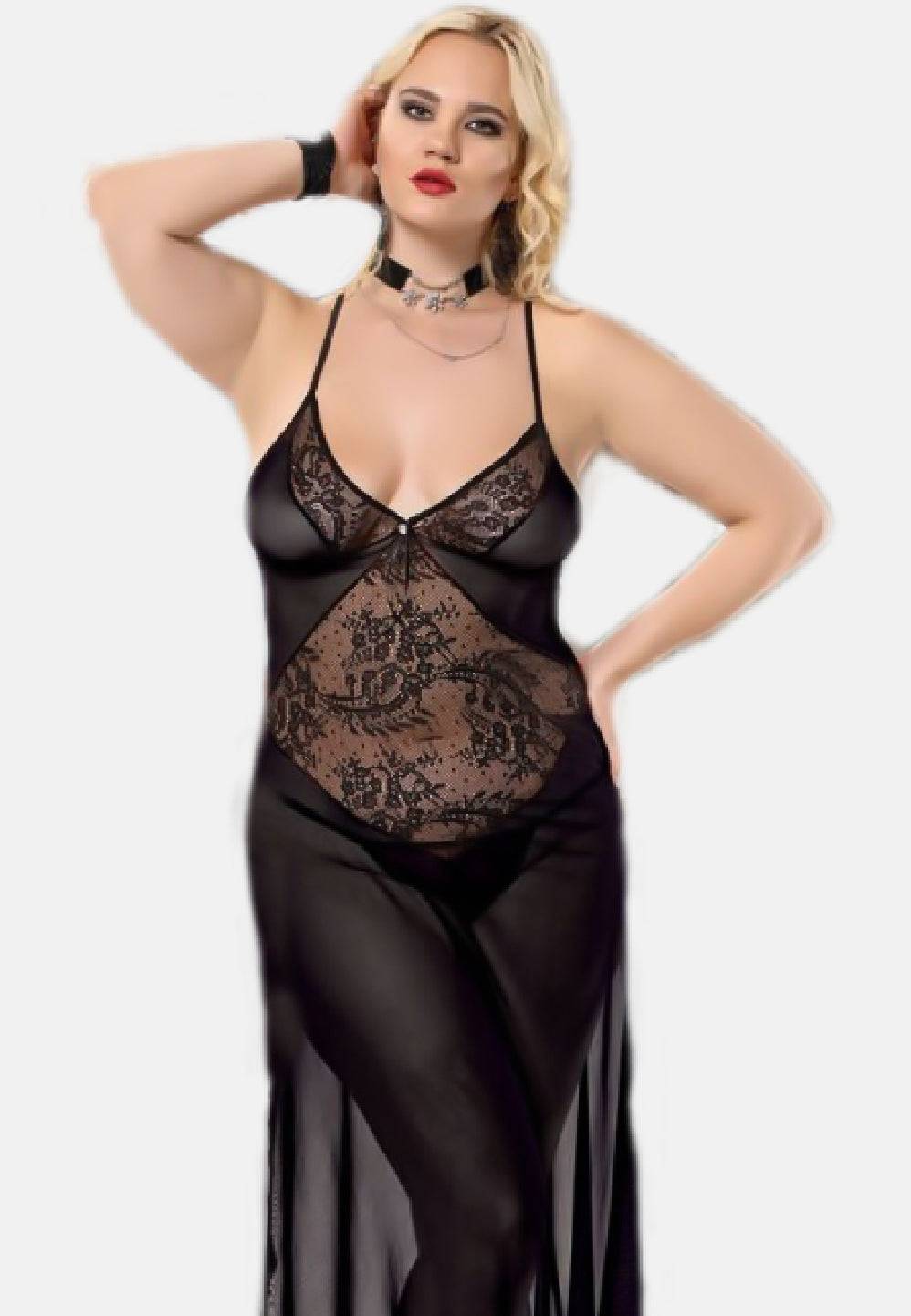 لانچري ليلي بيانكا طويل اسود 6026