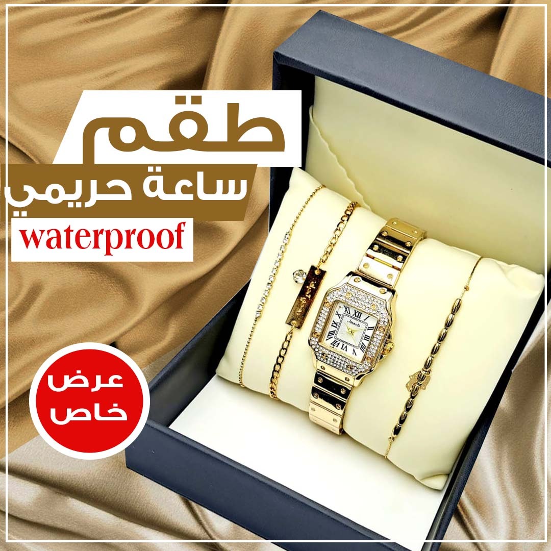 مقاومة للماء بضمان سنة R5032 طقم ساعة حريمي