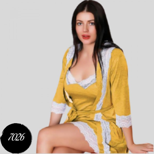 فستان+ روب منزلى كود 7026