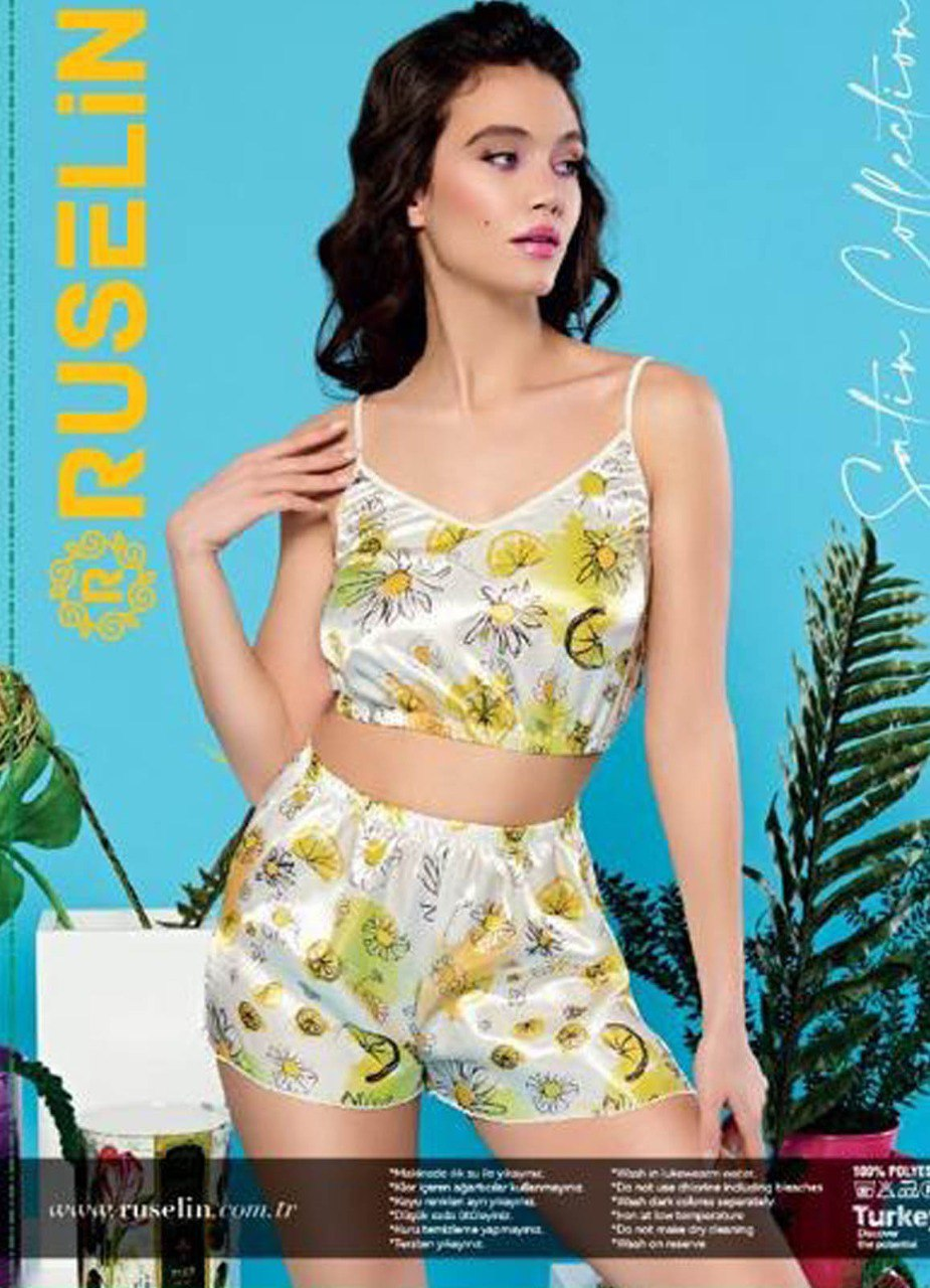 ﻻنجري تركي منقوش ستان ناعم 12037 من لبسي