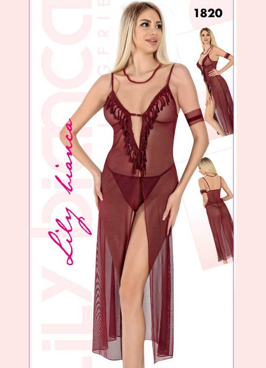 1820 بيبي دول تركي طويل شيفون من لبسي