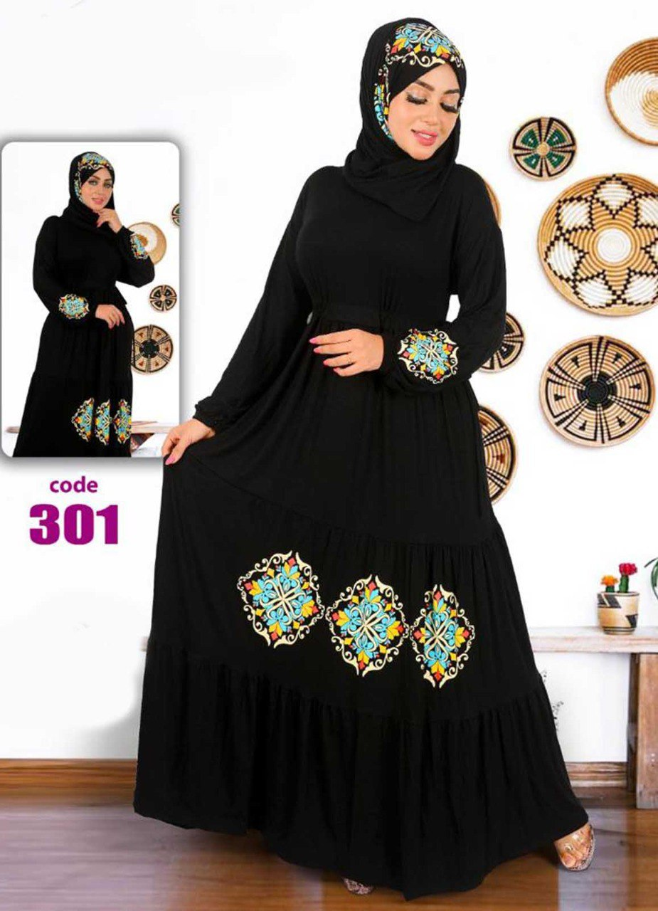 فستان محجبات 301 اسود من لبسي