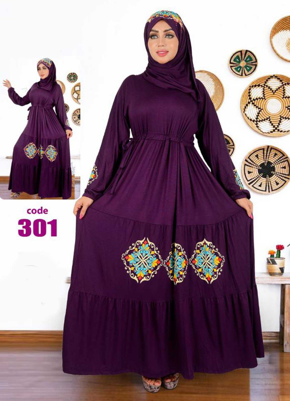 فستان محجبات 301 موف من لبسي