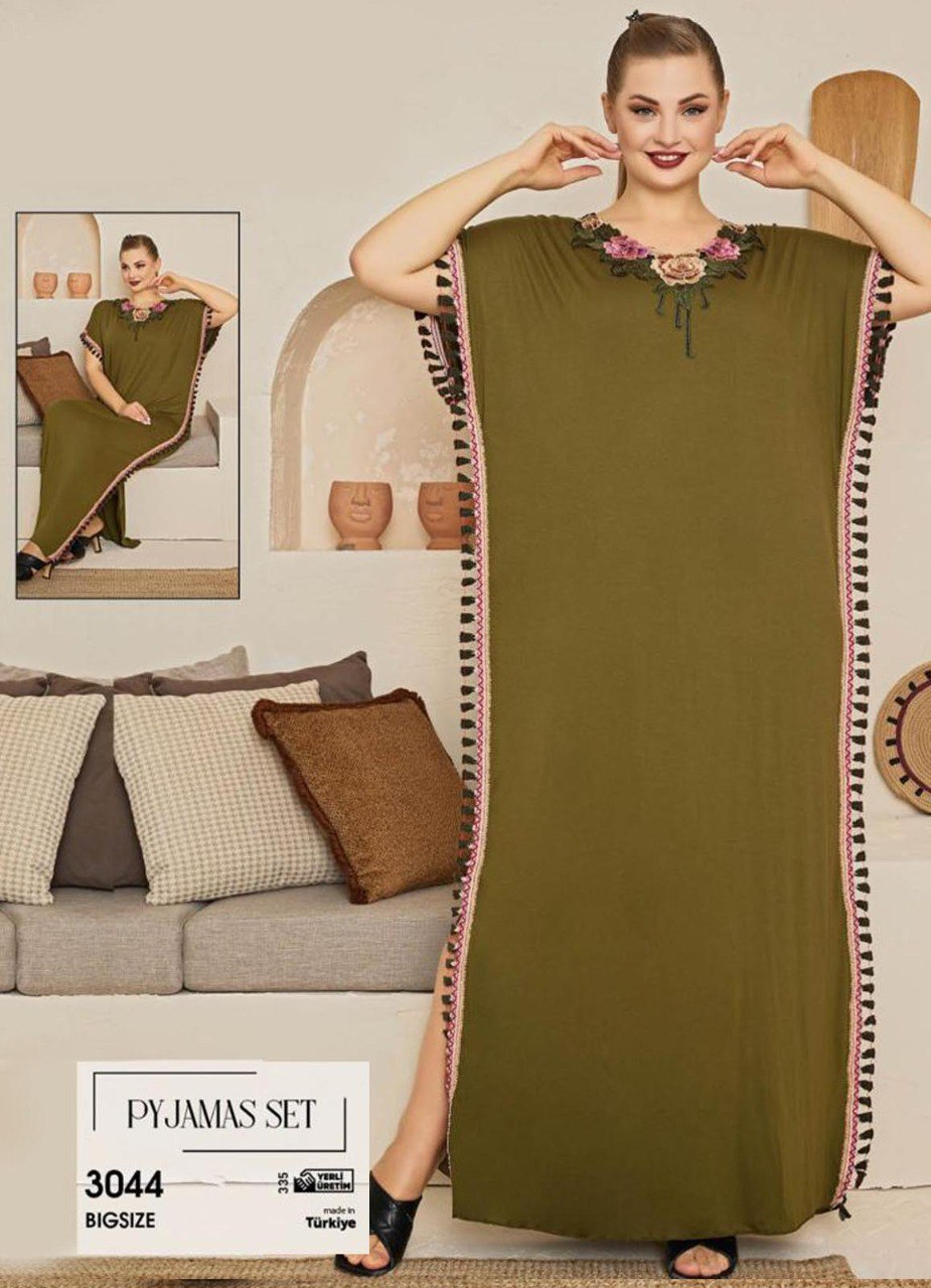 عبايه منزلي بيج سايز تركي صيفي 3044 من لبسي