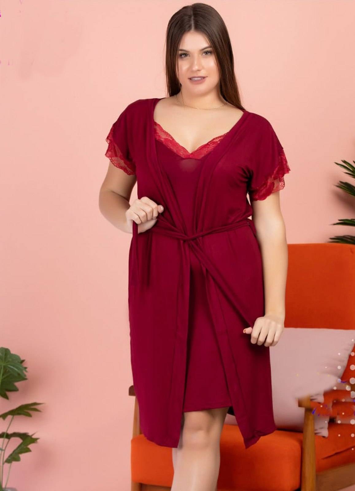 فسان وروب نسائي 2 قطعة كود 7029 نبيتي