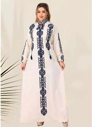 A1043 عبايه استقبال قطن شكل خليجي  كود