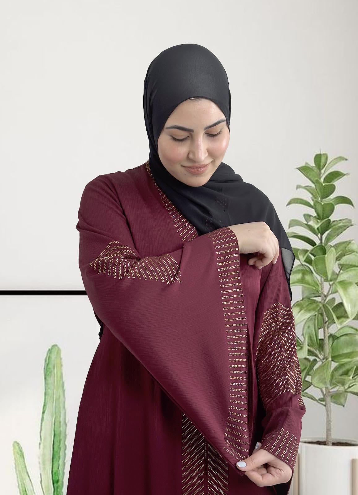 عباية خليجي حرير خروج حريمى كود 3586