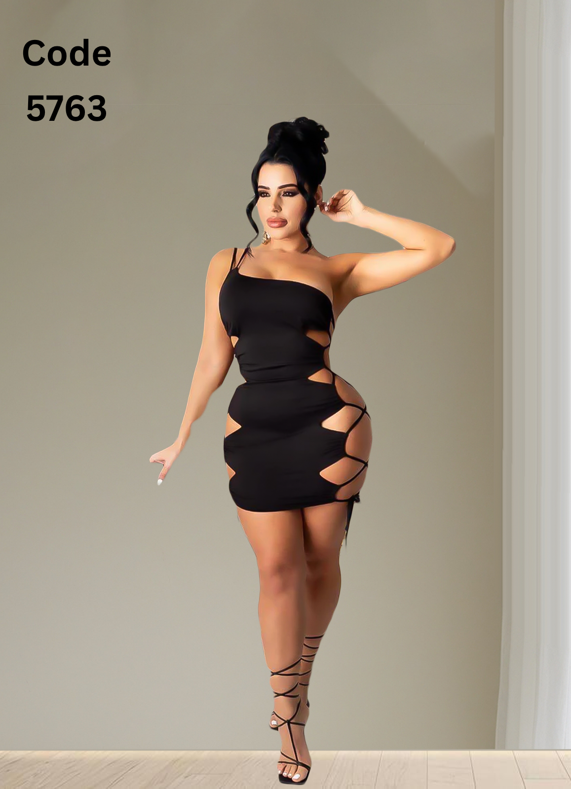 5763 لانجرى شيفون فري سايز كود