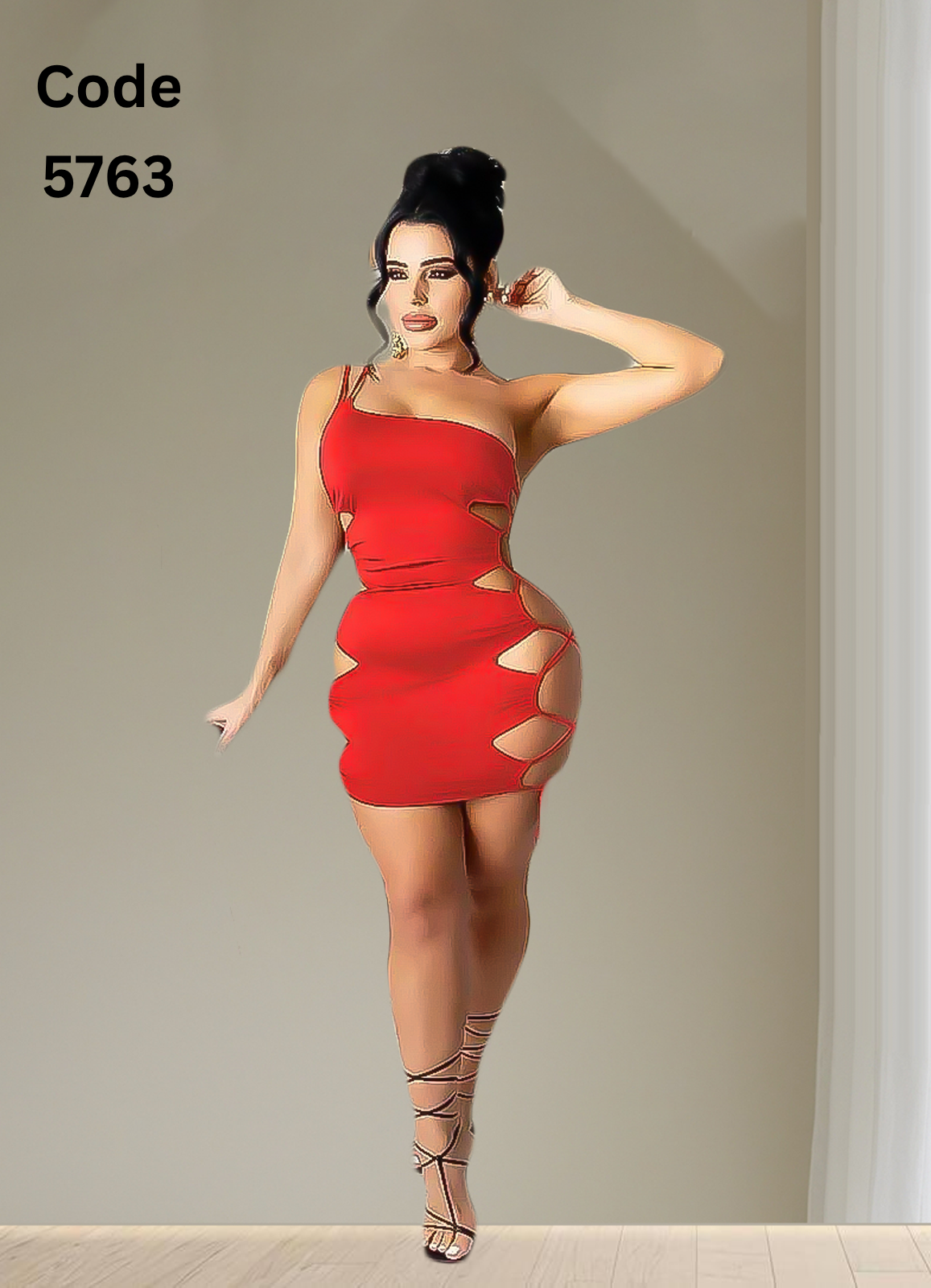5763 لانجرى شيفون فري سايز كود