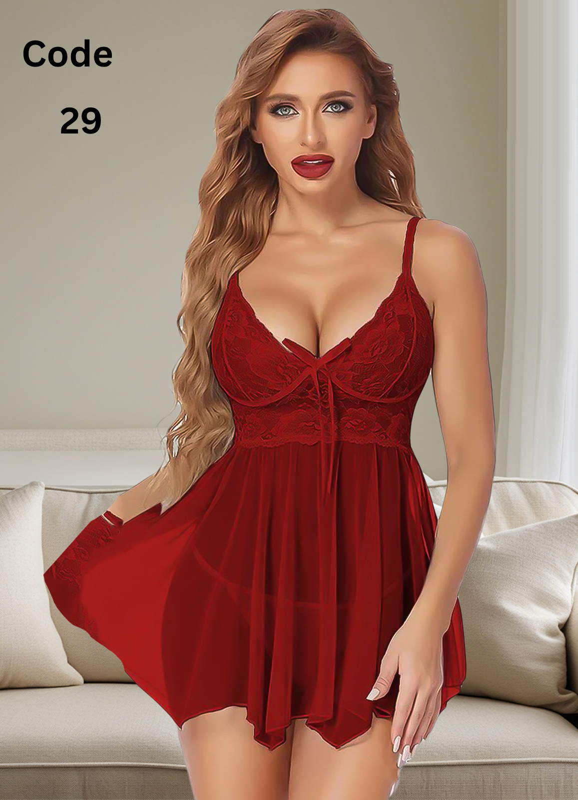 29 لانجرى شيفون فري سايز كود