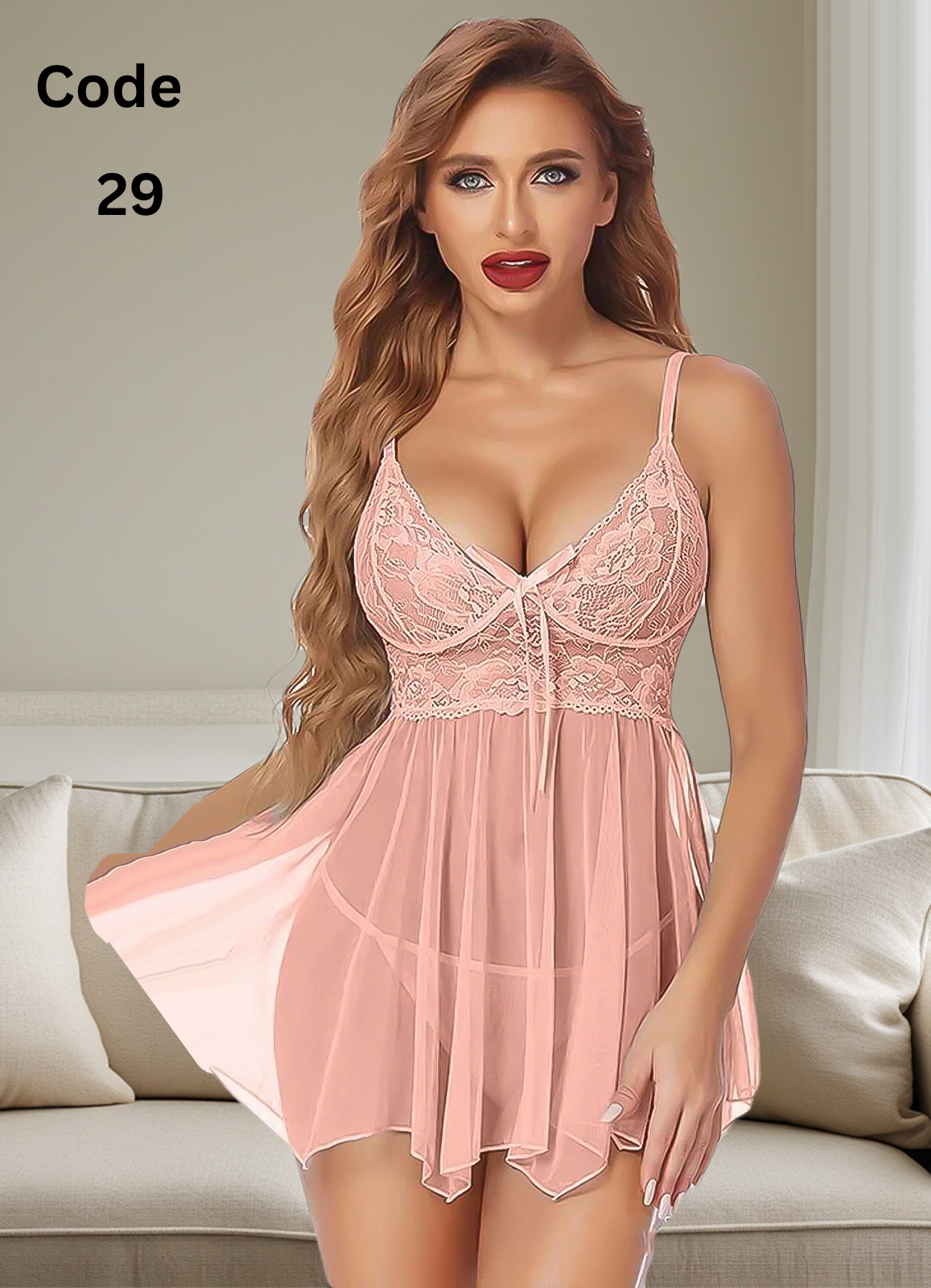 29 لانجرى شيفون فري سايز كود