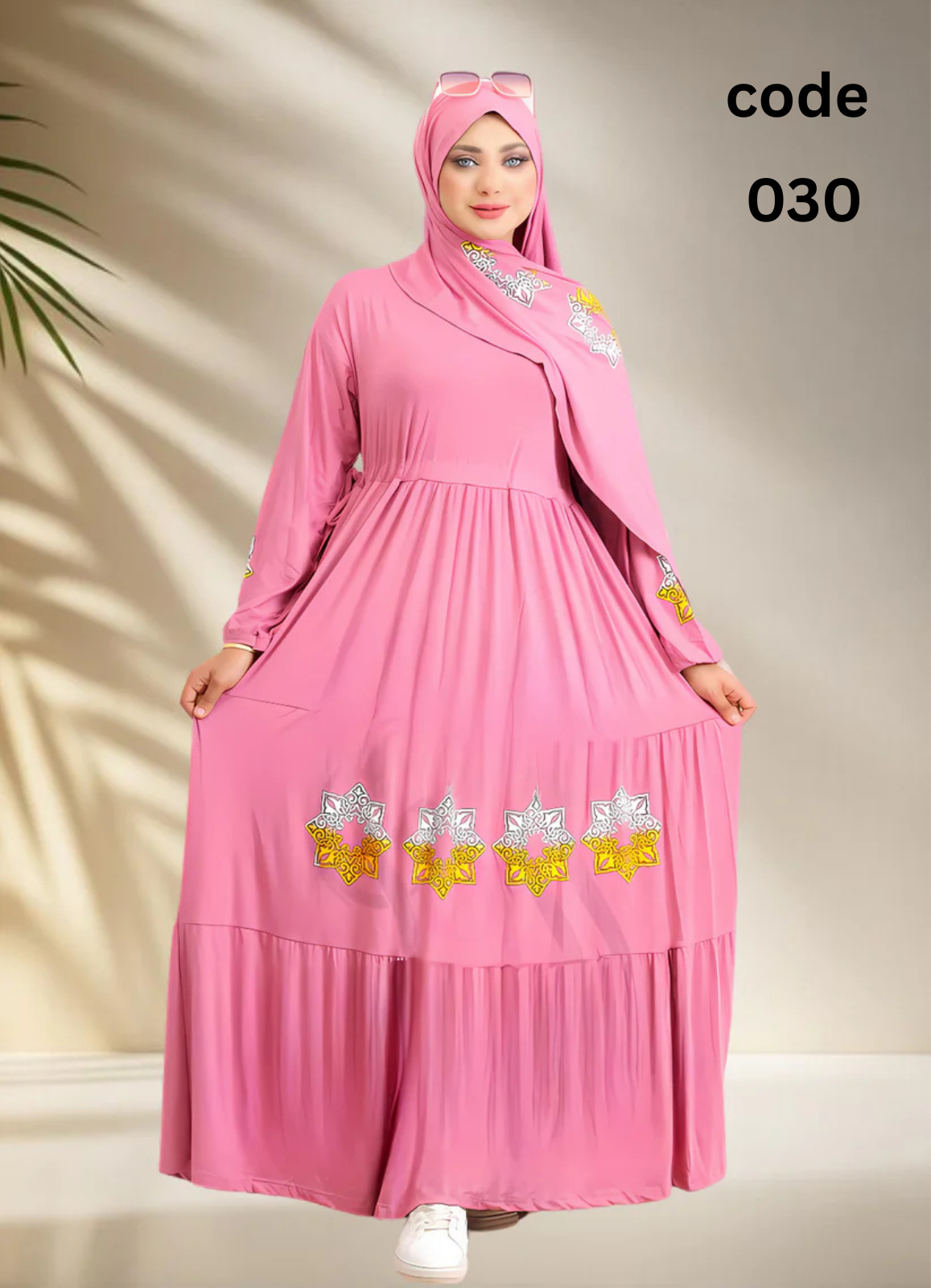 فستان محجبات قطن كود 030