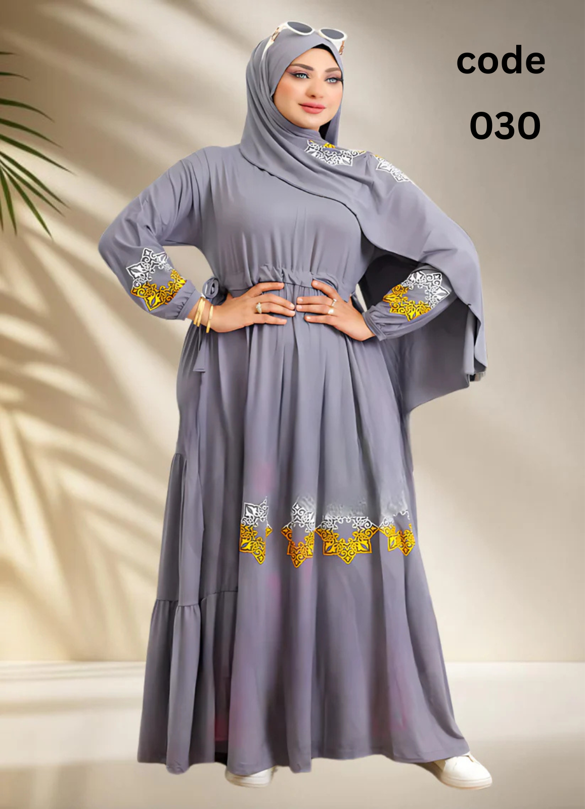 فستان محجبات قطن كود 030