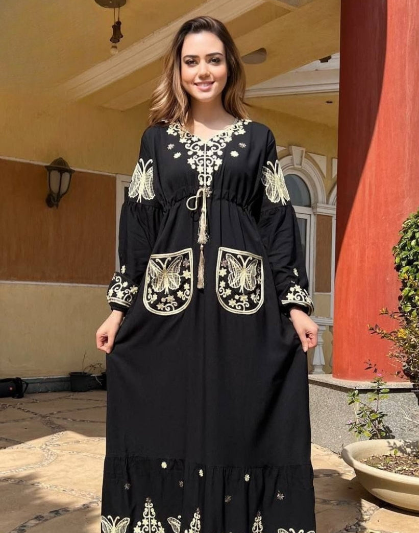 A1068 عباية استقبال قطن  كود