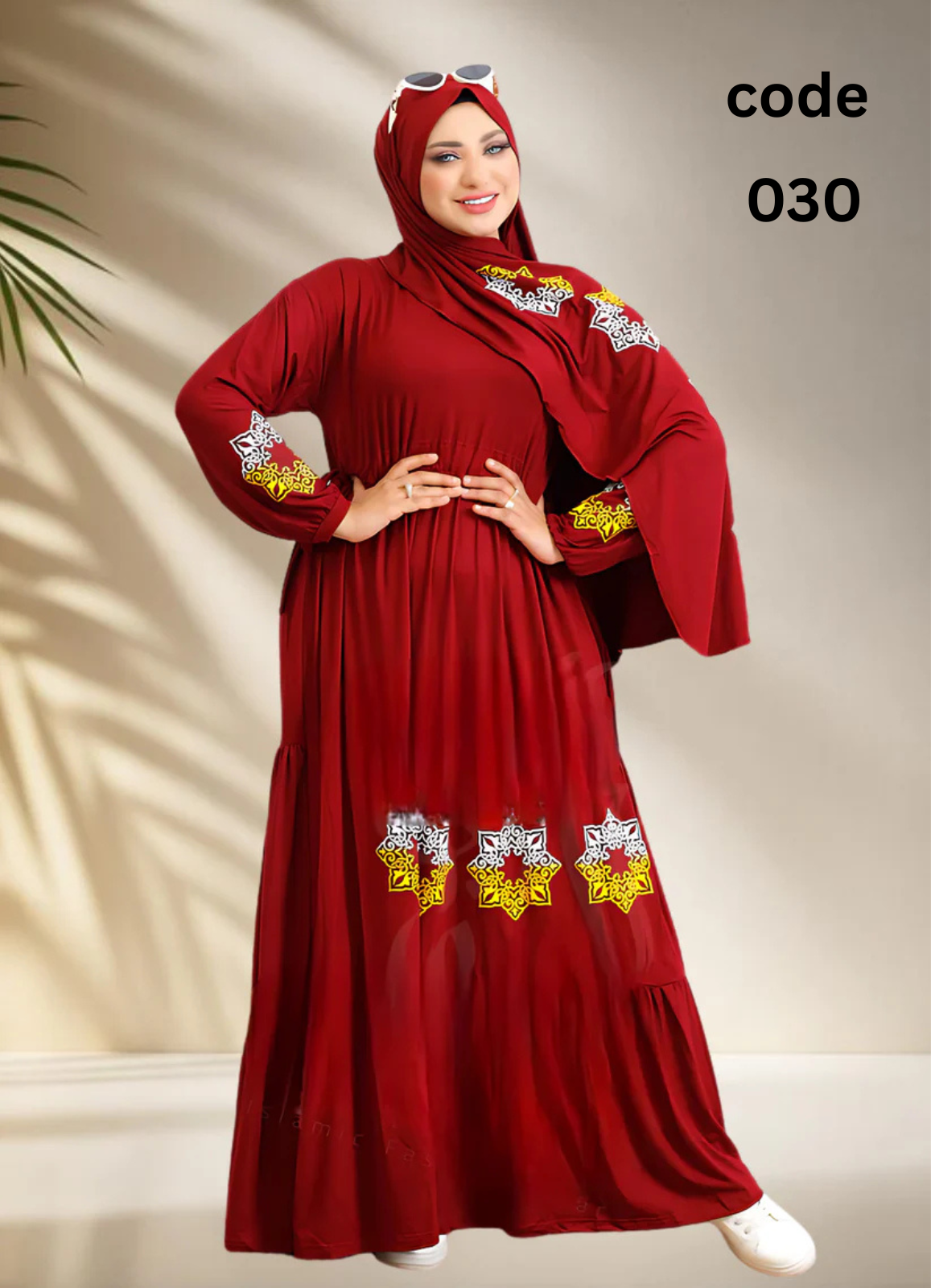 فستان محجبات قطن كود 030