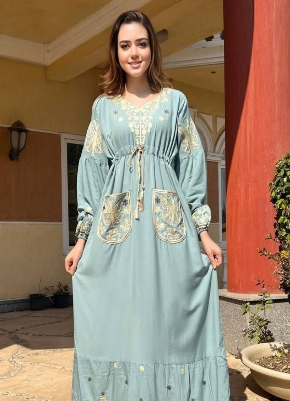 A1068 عباية استقبال قطن  كود