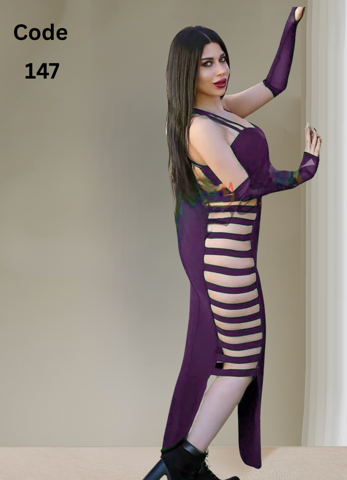 147 لانجرى شيفون فري سايز كود