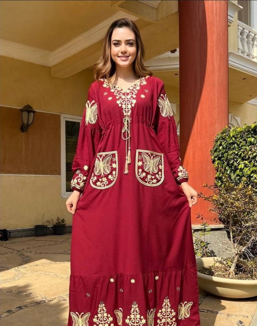 A1068 عباية استقبال قطن  كود