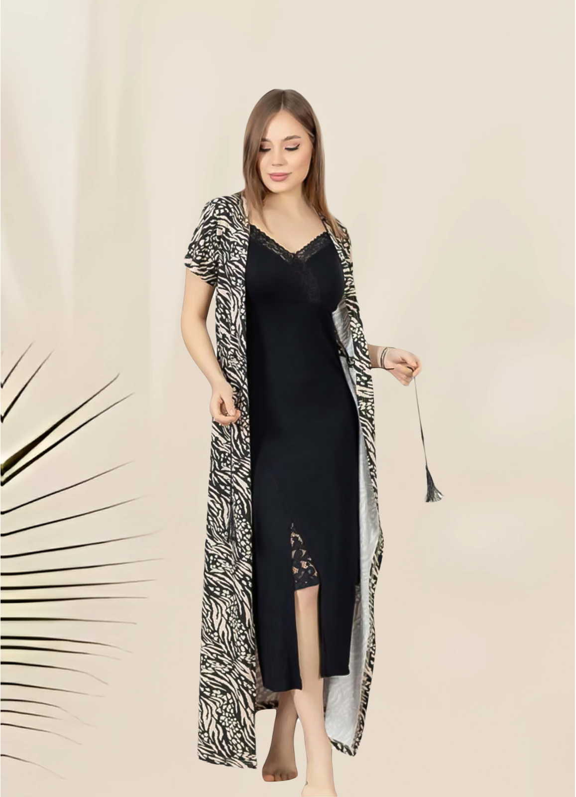 فستان وروب نسائي 2 قطعة كود 7307