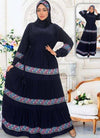 M S Y من S103 فستان محجبات كحلي