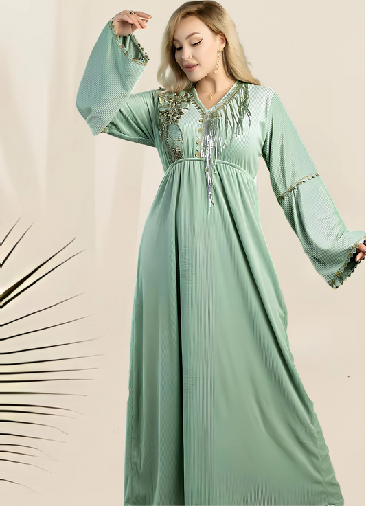 H1014 عباية بيتي شتوي قطيفة