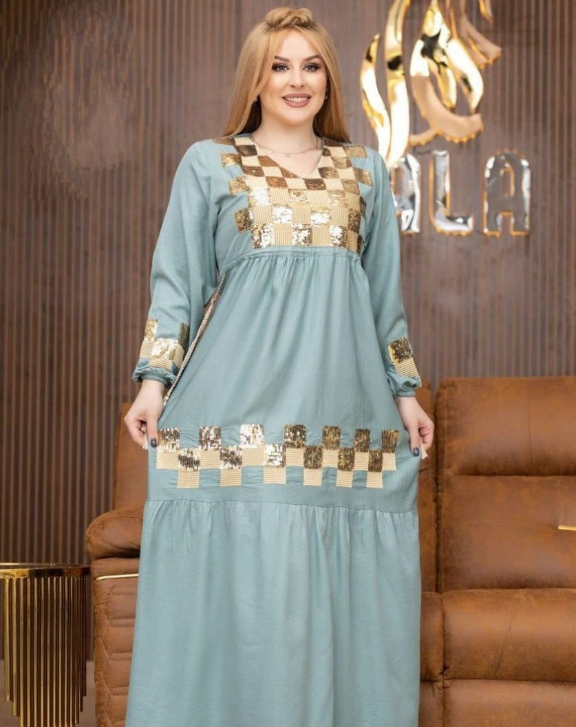 A1069 عباية استقبال قطن  كود