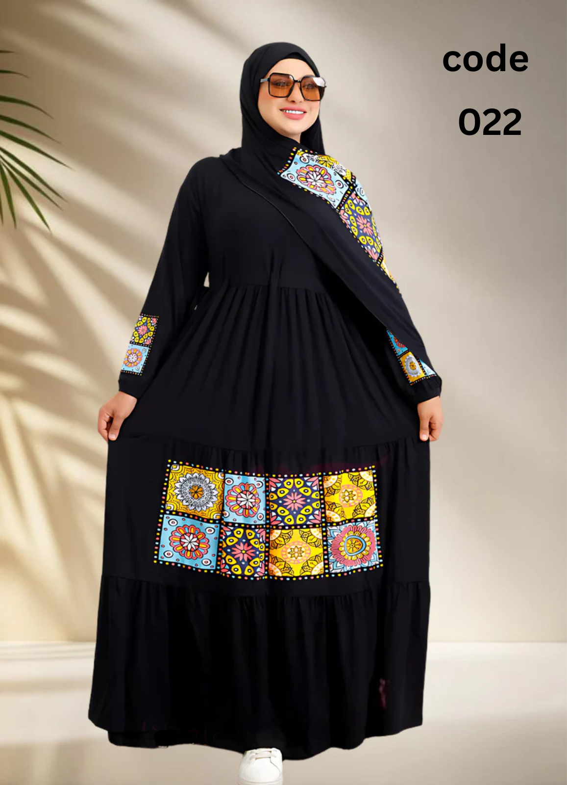 فستان محجبات قطن كود 022