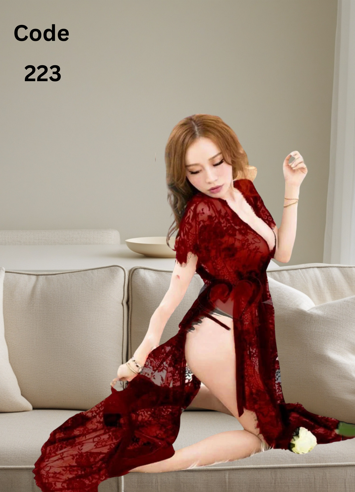 223 لانجرى شيفون فري سايز كود