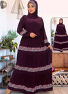 M S Y من S102 فستان محجبات موف
