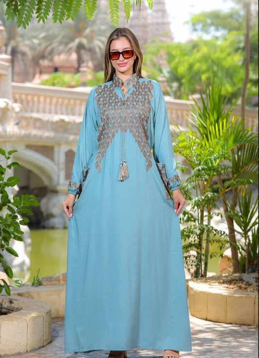 A1077 عباية استقبال قطن  كود