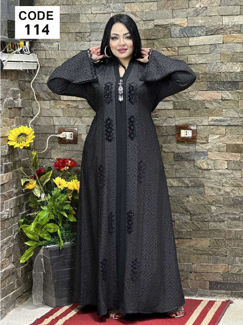 عباية خليجي حرير خروج حريمى كود 114