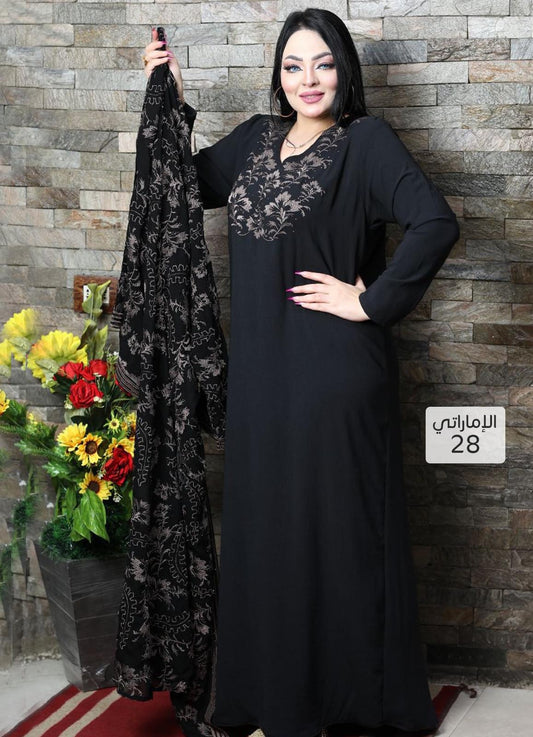 ملحفة خليجي حرير خروج حريمى كود 28