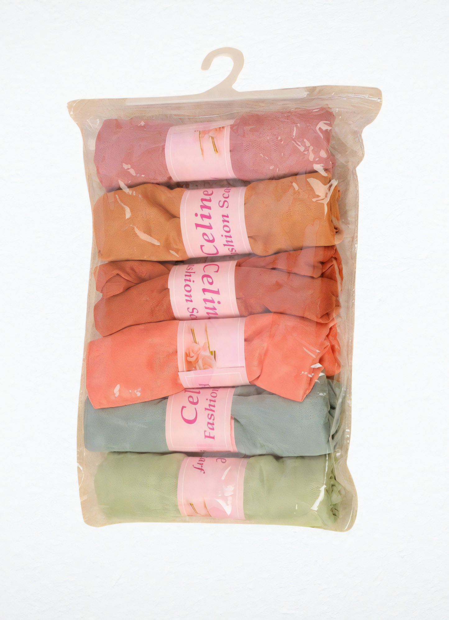 10H100 باكيت طرح حرير 6 الوان كود