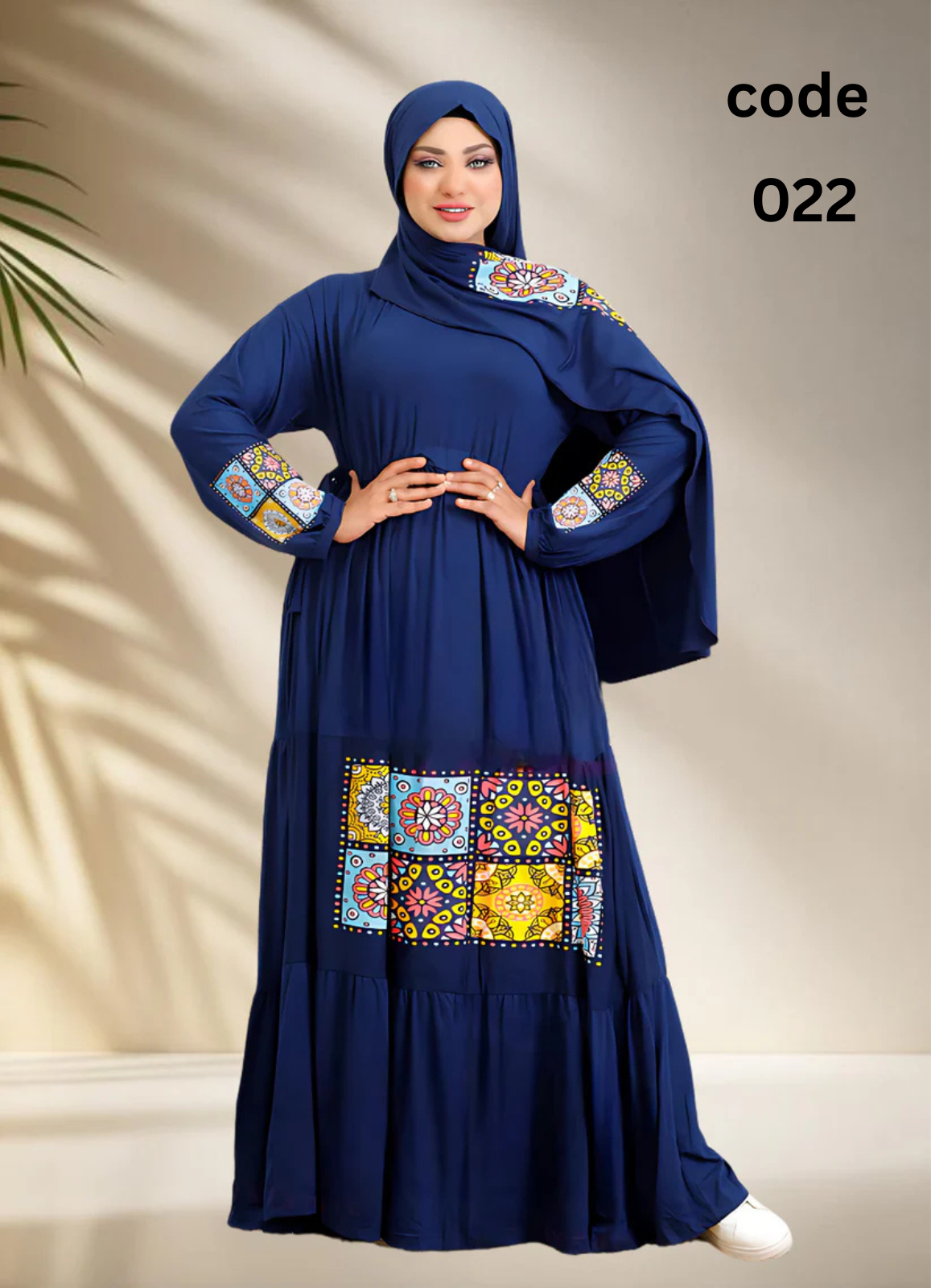 فستان محجبات قطن كود 022