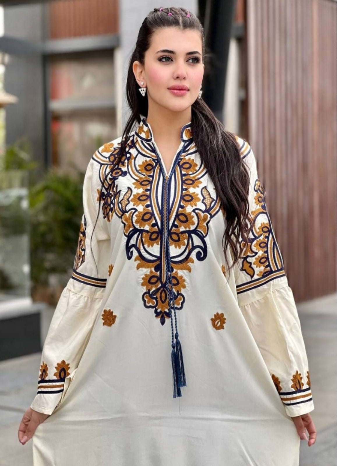 A1071 عباية استقبال قطن  كود