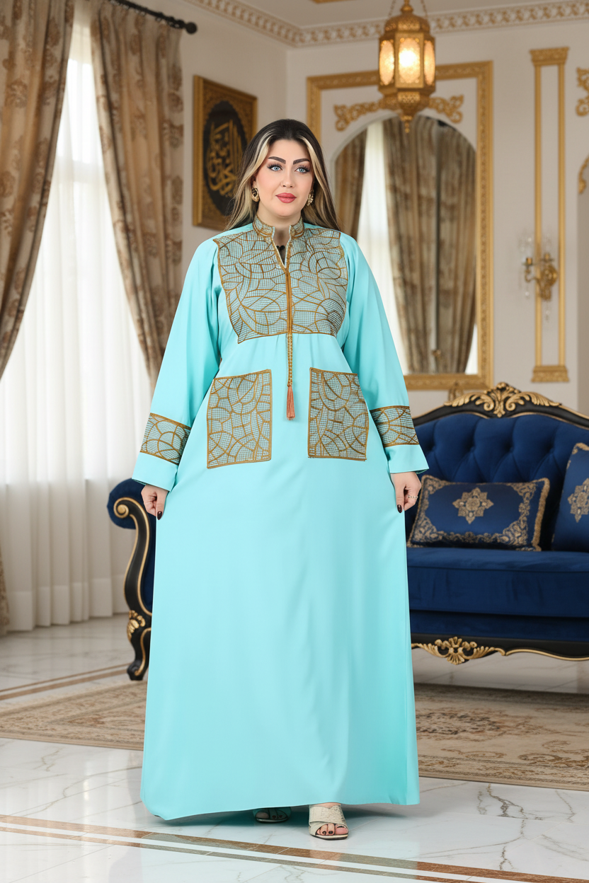 A1017 عبايه استقبال قطن  كود