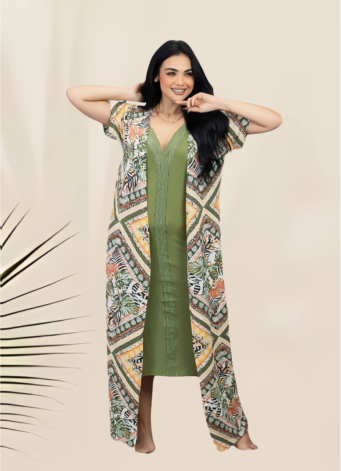 فستان وروب نسائي 2 قطعة كود 7303