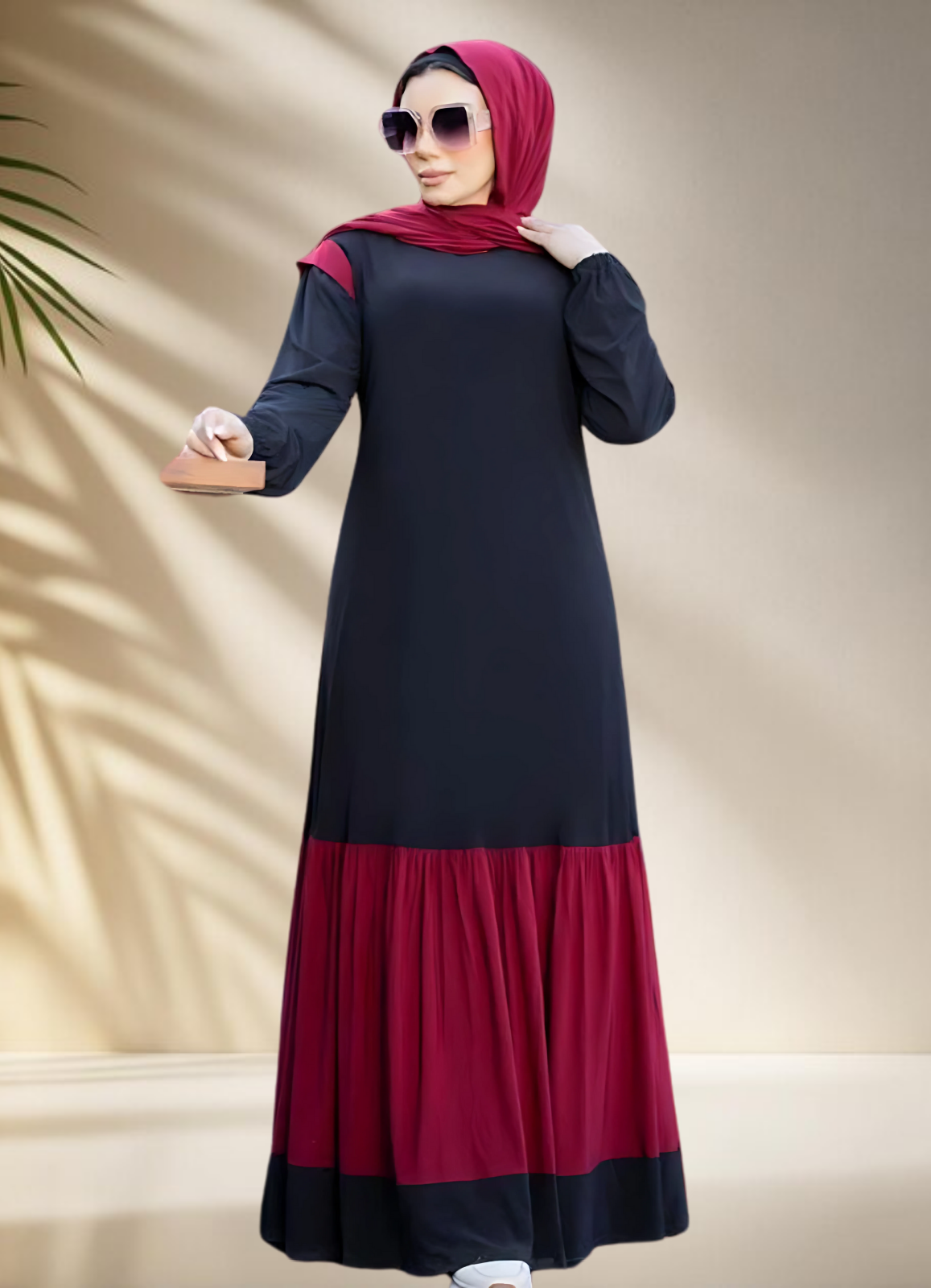 فستان محجبات قطن كود 3026