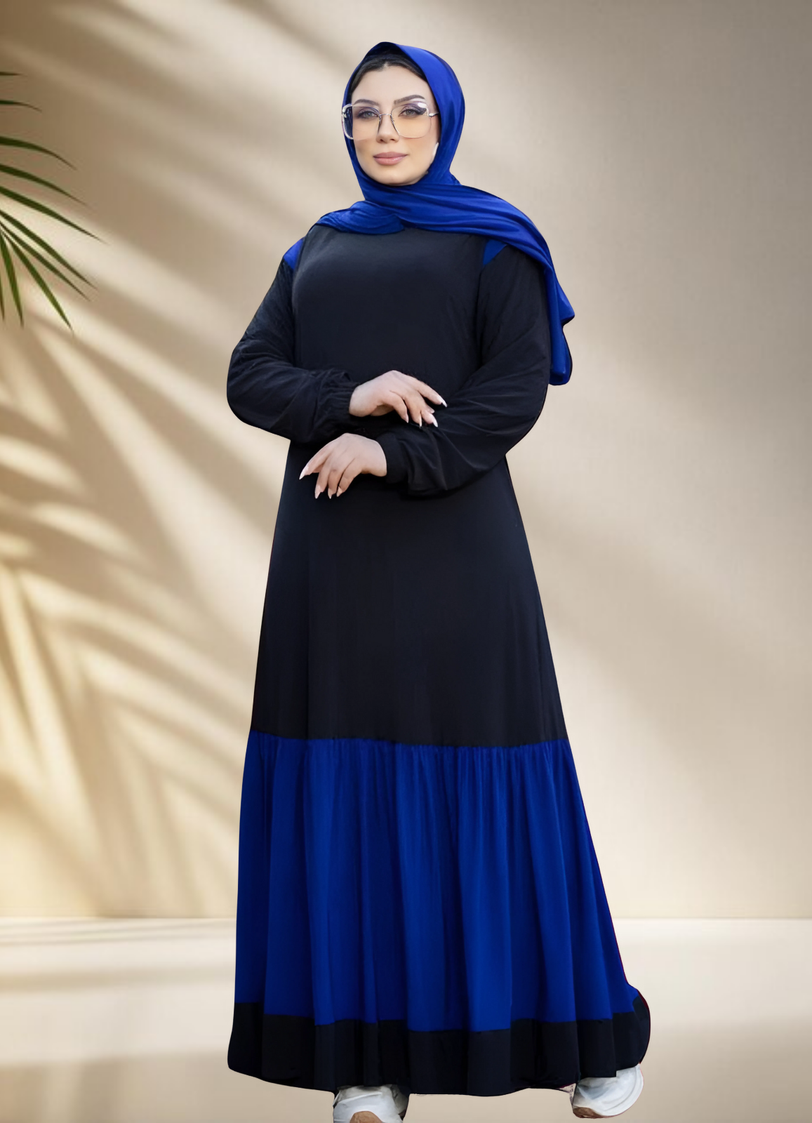 فستان محجبات قطن كود 3026