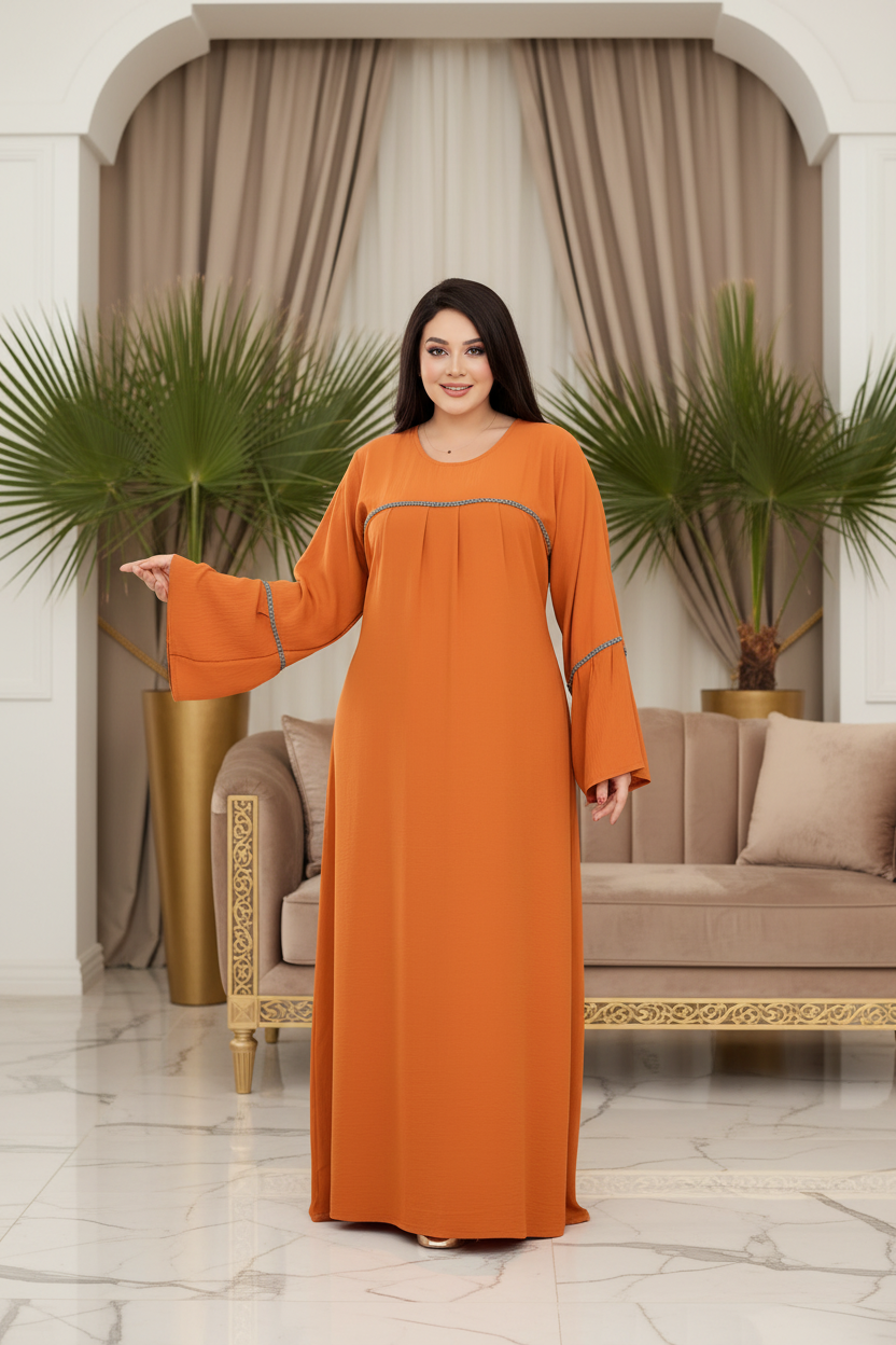 A1048 عبايه استقبال قطن  كود