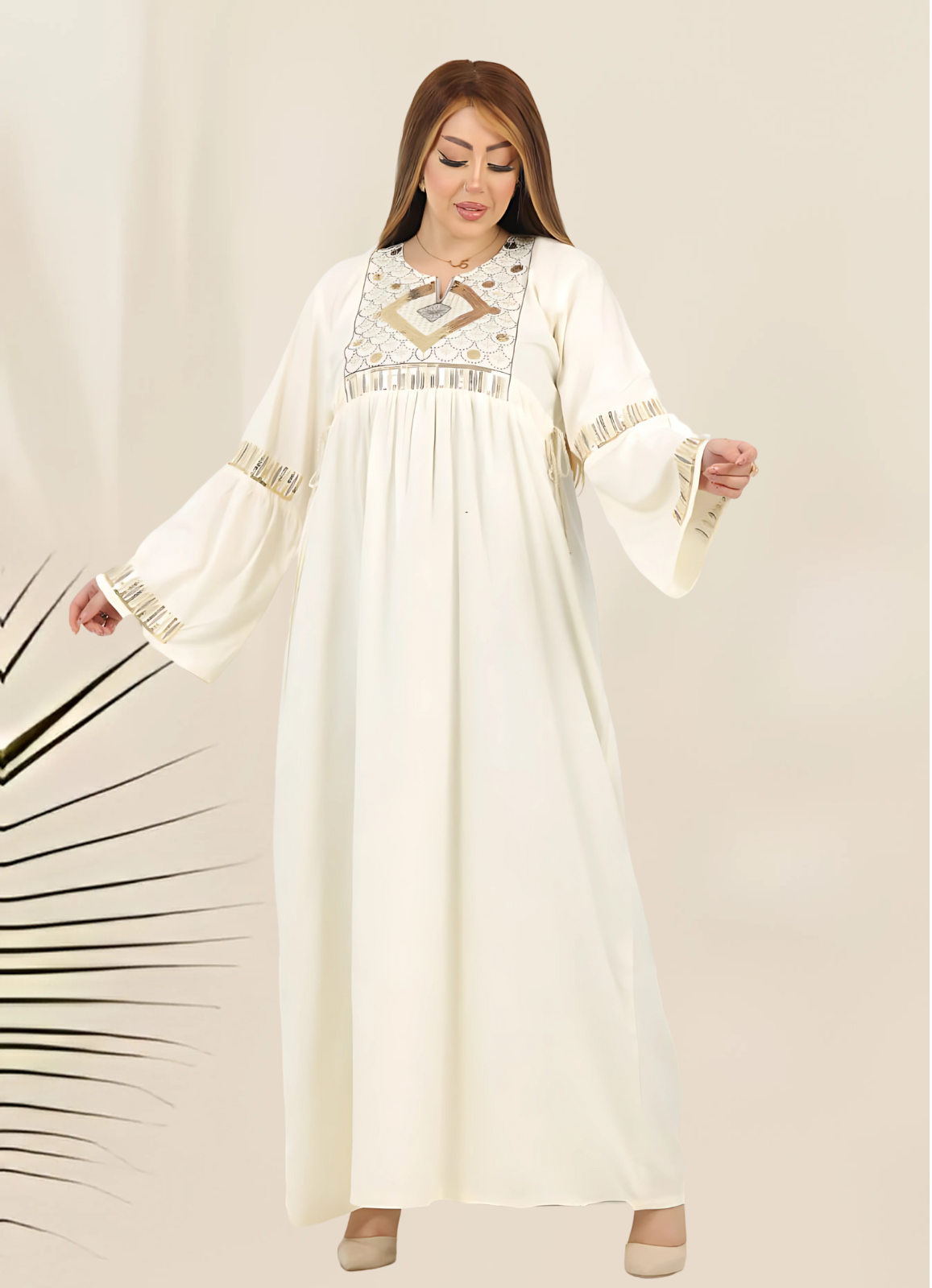 A1039 عبايه استقبال قطن  كود